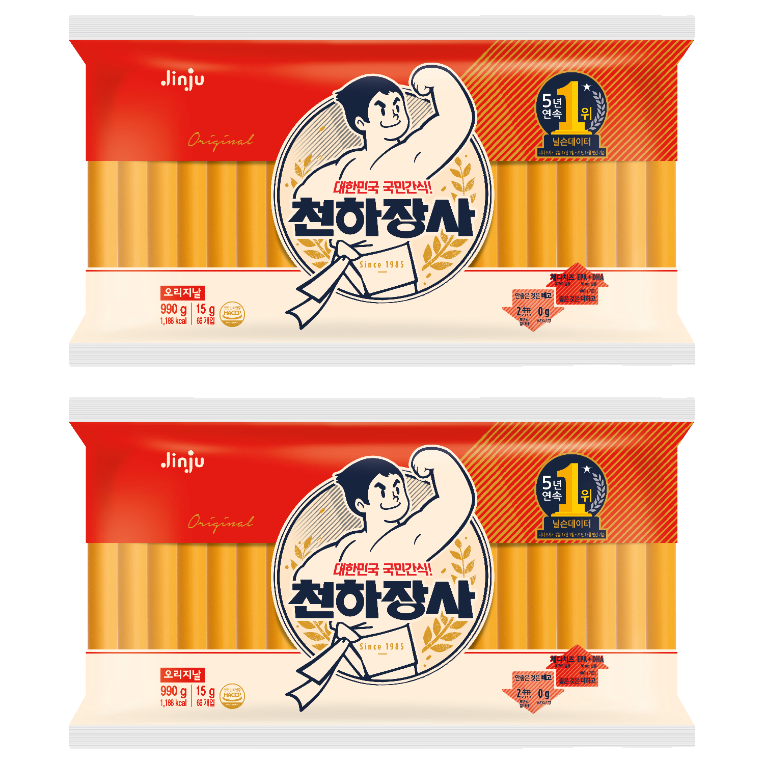 천하장사 오리지날 간식 소시지, 990g, 2개 (16,990원) (무료)