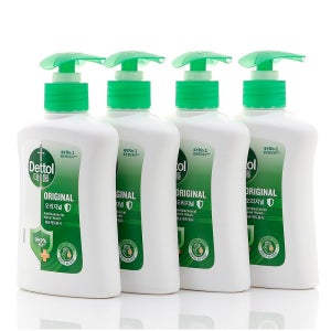데톨 핸드워시 용기 250ml X 4개 - 오리지널 손세정제 풍부한 거품과 상쾌한 향