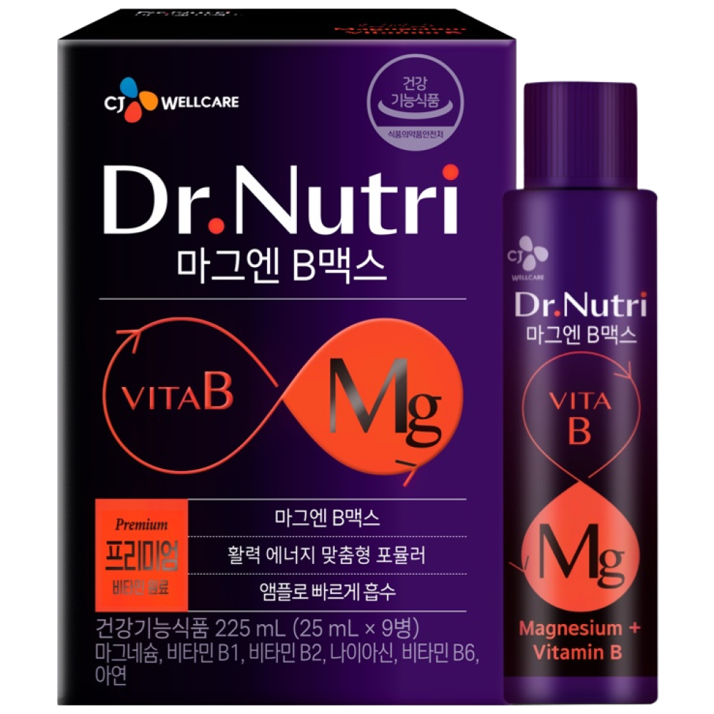 <b>CJ웰케어</b> 닥터뉴트리 마그엔B맥스 9입  225ml