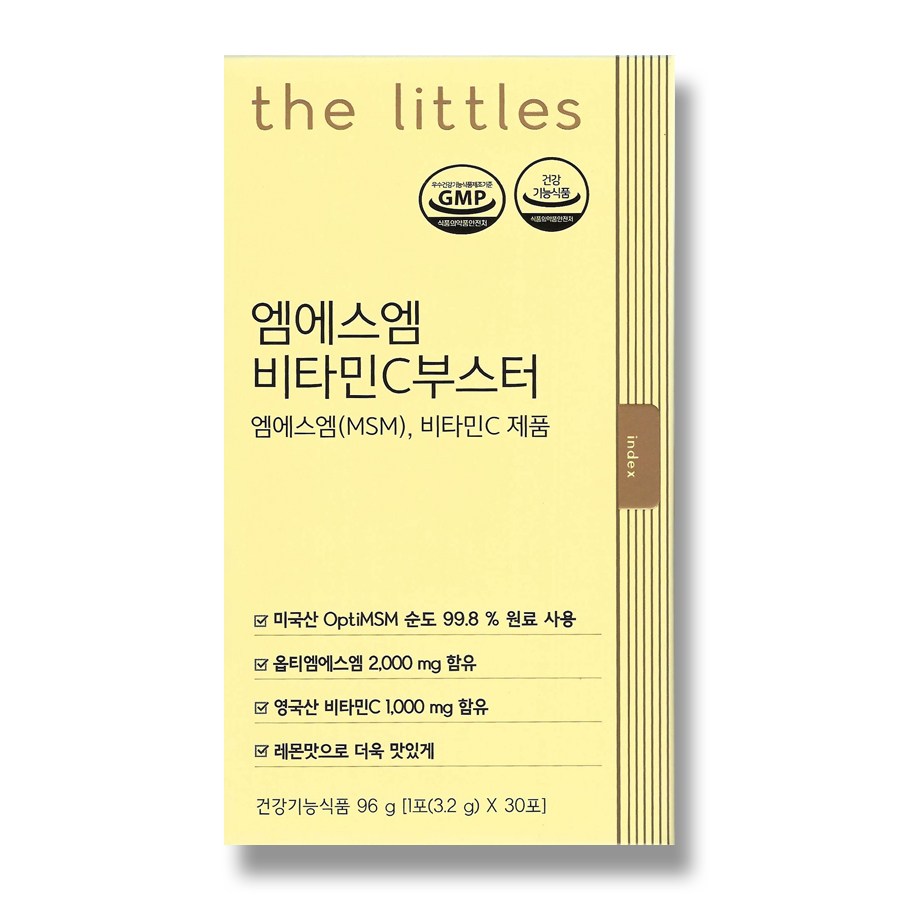 <b>더리틀스</b> 옵티엠에스엠 <b>MSM</b> 식이유황 비타민C 부스터 30포 1박스  96g  1개
