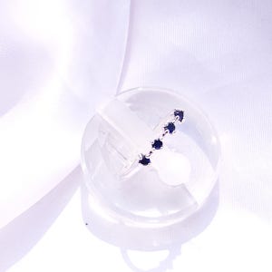 미니 사파이어 포 라운드 컷 실버 반지, 리페어링