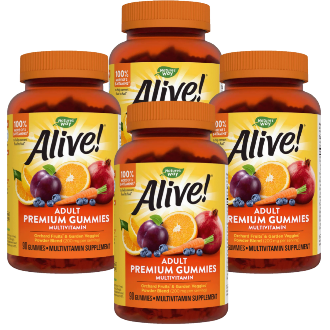 <b>얼라이브 어덜트</b> 프리미엄 <b>구미 멀티비타민</b> 90<b>구미</b> 4SET  4개  90정