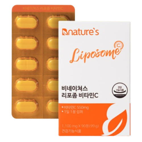비네이쳐스 리포좀 <b>비타민</b>C 활력 항산화 추천 90정
