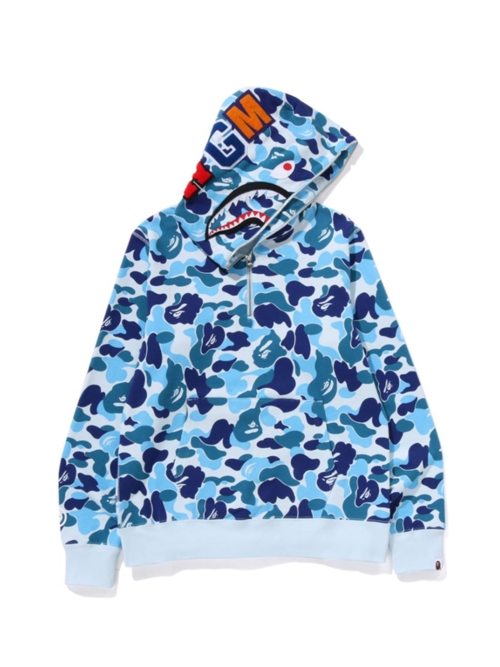 베이프 ABC 카모 크리스탈 스톤 샤크 풀 후드집업 1L30-115-008