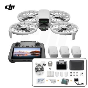 DJI Flip 플립 플라이 모어 콤보 RC 2 스크린 조종기 (필수 액세서리 4종 포함),브이로그 셀피 촬영용 입문 드론