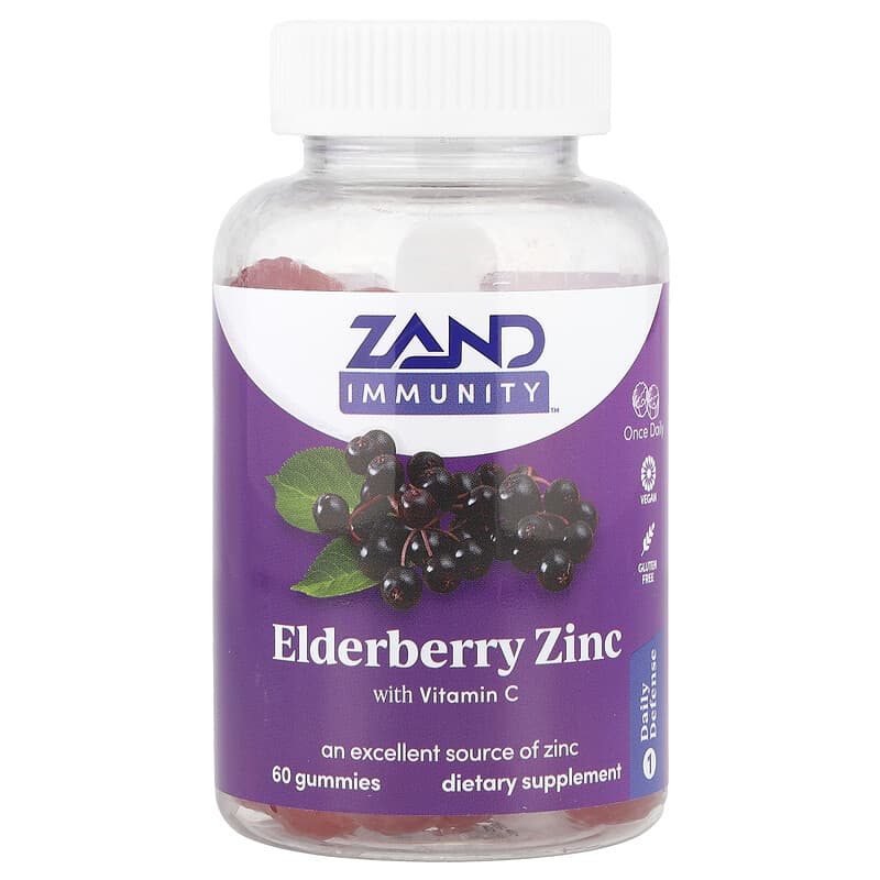 Zand <b>잰드</b> Immune 비타민C 함유 엘더베리 아연 구미젤리 60정  1개
