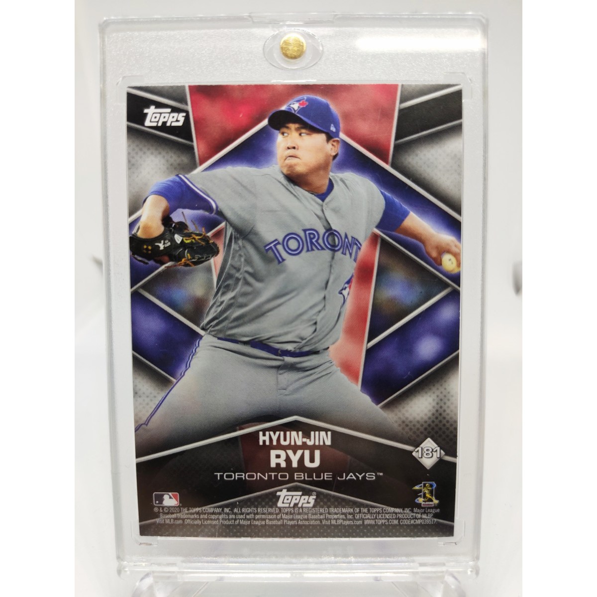 2020 Topps MLB Sticker 181번 류현진+옐리치 야구 류현진 카드