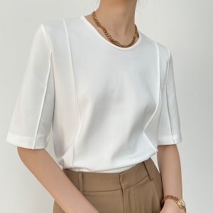 화이트 반팔 티셔츠 1개 캐주얼
