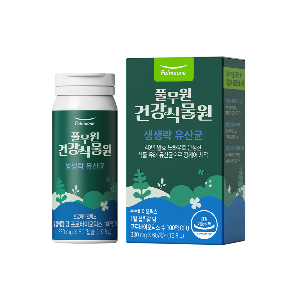 풀무원 생생락  유산균 330mg x 60캡슐, 3개