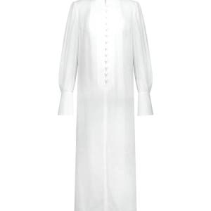 마메 쿠로구치 화이트 비스코스 레이온 플로럴 자카드 아이라인 드레스 MM25SS-KN034