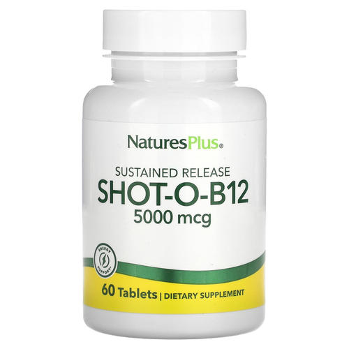 <b>네이처스플러스</b> 서방형 샷-오-B12 5000mcg 60타블렛