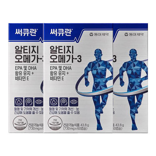 써큐란 알티지오메가-3, 60캡슐, 3개