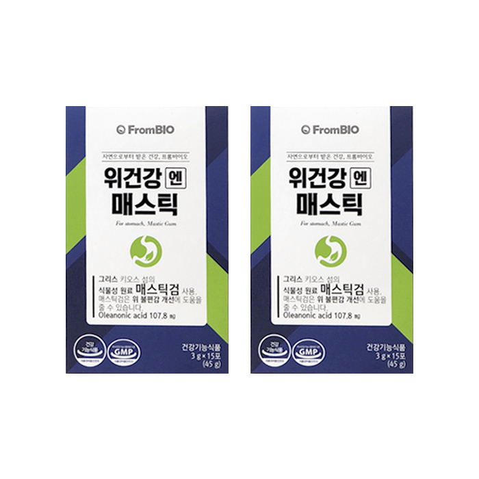 프롬바이오 이병헌 위건강엔 매스틱 15포 2개 한달분  45g