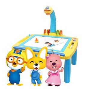 [보리보리]뽀로로 빛따라 그리기 테이블 보드판 그림 투시 한글 숫자 공부 장난감