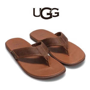 어그 UGG 멘즈 시사이드 플립 레더 러기지 가죽 조리 1102690-lug