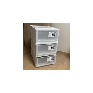 아이리스 코리아 리빙박스 수납정리함 투명 플라스틱 옷장 서랍 박스 BC-500 4개 SET