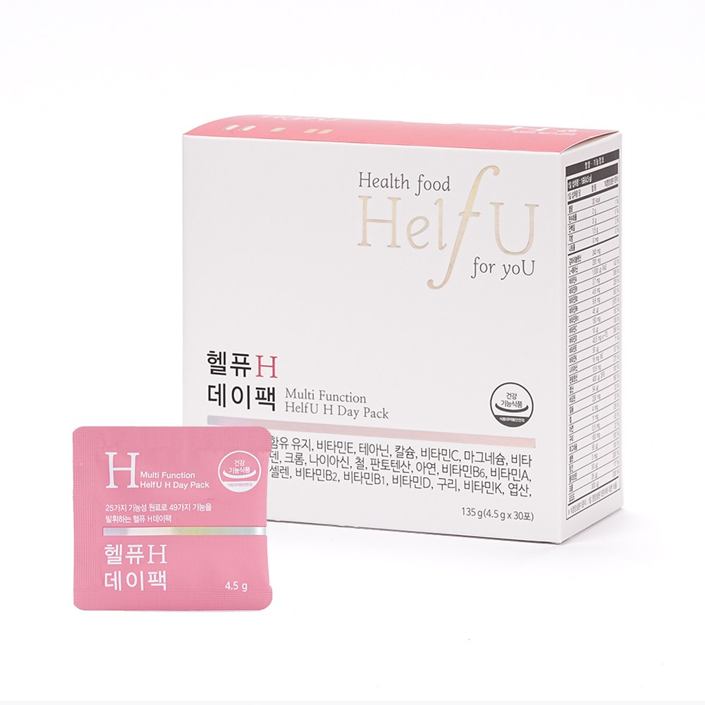 헬퓨 H데이팩 달맞이꽃종자유 <b>감마리놀렌산</b> 보라지유 테아닌 종합 멀티비타민  1개  135g