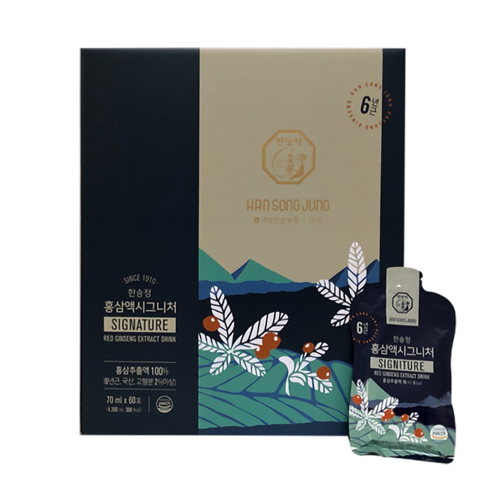 [개성인삼농협] <b>한송정 6년근 홍삼액 시그니처 70ml</b> x 60포  1개  4.2L