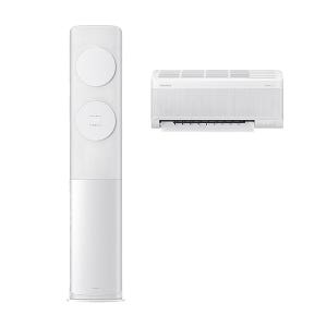 [삼성]AI 무풍클래식 에어컨 56.9㎡+18.7㎡[17평+6평] (60개월 약정, 등록비면제)