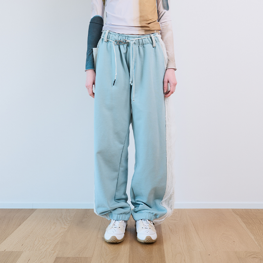 [씬] COTTON PANELED SWEATPANTS (Mint green)