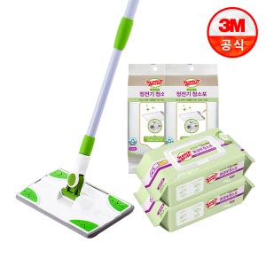 3M 베이직 막대걸레+물걸레 60매+정전기100매