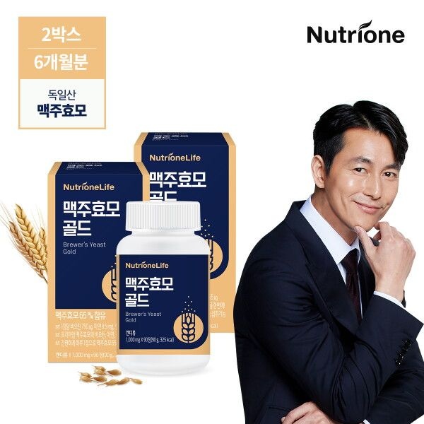 <b>뉴트리원라이프</b> [뉴트리원] 정우성 <b>맥주효모</b> 비오틴 골드 정제 2박스(6개월분)