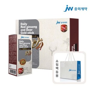 <b>JW중외제약</b> <b>JW중외제약</b> 데일리 <b>홍삼</b>녹용 골드스틱 10g x 30포 쇼핑백동봉