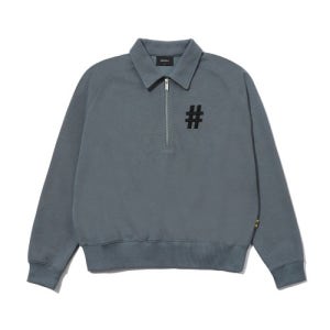 [빈트릴] 하프집업 카라 오버핏 맨투맨(쿨 그레이) BA233RM006CG