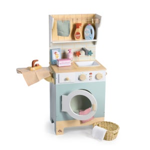 TENDERLEAF TOYS 25년1차 [텐더리프]두고두고 세탁기 원목 역할 소꿉 놀이 어린이집 유치원 교구
