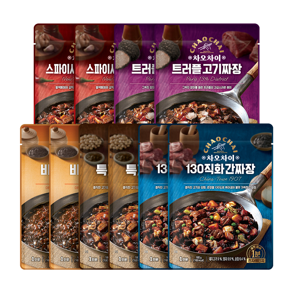 차오차이 짜장 5종 x 2p세트, 180g, 1세트 (13,070원) (무료)