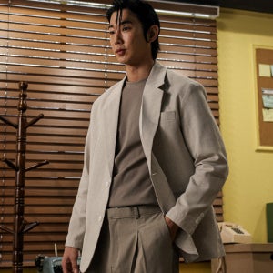 (L-4XL)버타노 헤링본 린넨자켓[MBL,빅사이즈]