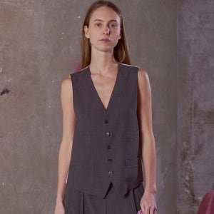 그레이양 STRIPE WOOL TAILORED VEST