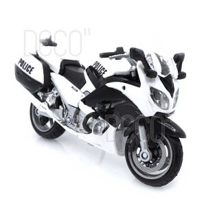 [데코앤] 1:18 야마하 FJR1300A 화이트 폴리스 오토바이 미니카
