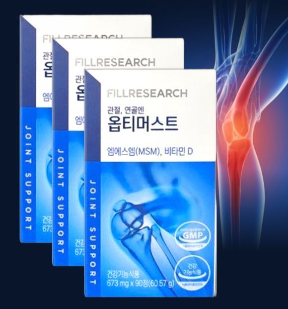 옵티머스트 3박스 엠에스엠 MSM <b>필리서치</b> 관절 연골 <b>뼈</b> 561544  90정  3개
