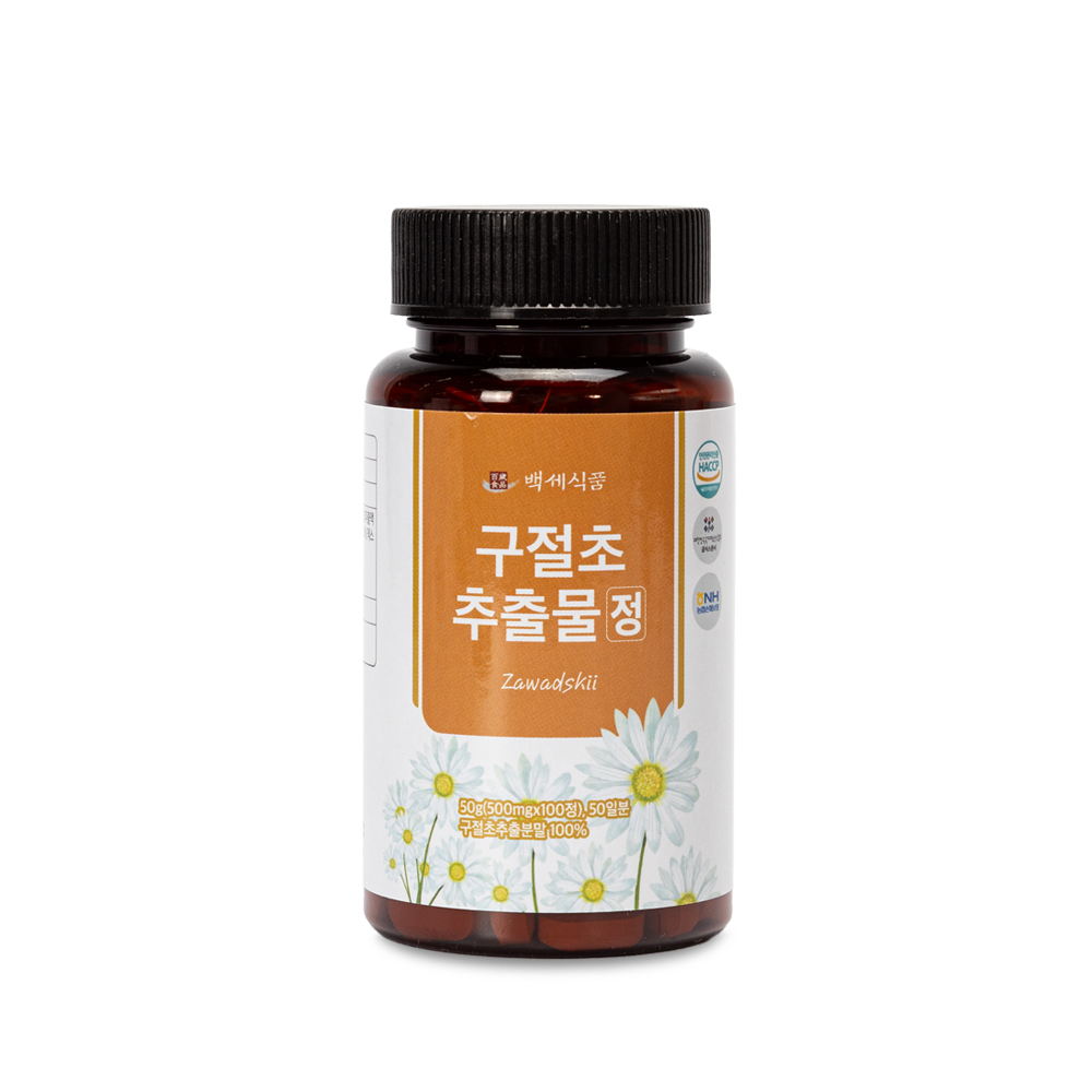 백세식품 <b>구절초 추출물</b> 정 500mg x 100정, 1개