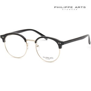룩플러스 필립아츠 안경테 PA7033K C1 골드 하금테 반뿔테