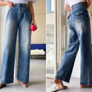 로츠 플랩포켓 워싱 와이드 데님