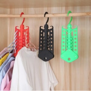 공간절약 4방향 매직 행거 옷걸이 (블랙) D