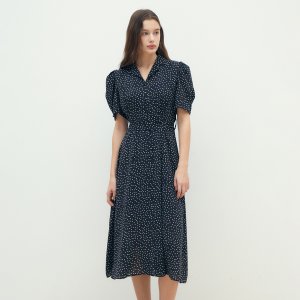 [JJ지고트] 도트 버튼 장식 퍼프 원피스 (BLACK) GR5P0OPT11