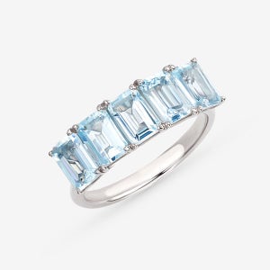 14k,18k 2.43CT 에메랄드컷 아쿠아마린 반지