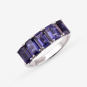 14k,18k 2.33CT 에메랄드컷 아이올라이트 반지