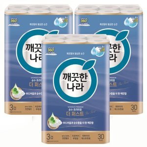 깨끗한나라 순수 프리미엄 더 퍼스트 30m 30롤x3팩