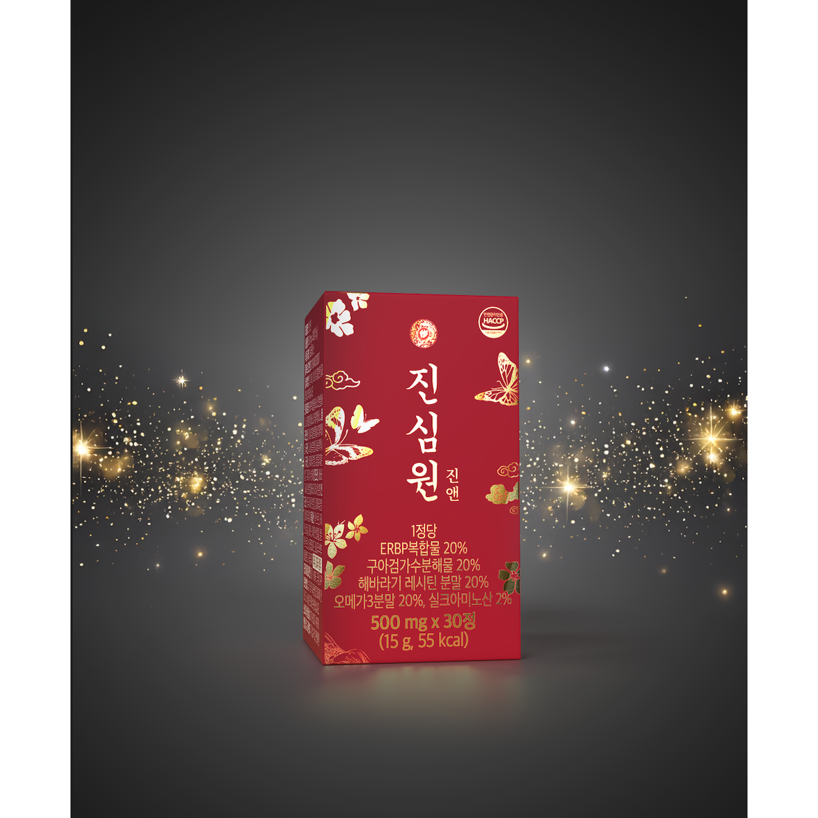 진앤 진심원 고지혈증 고혈압 영양제 레시틴 오메가3 구아검 <b>가수분해물</b> <b>실크</b>펩타이드 erbp 복합물  1개  30정