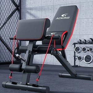1pc 조절 가능한 무게 벤치와 시트업 어시스턴트, 13-in-1 접이식 덤벨 운동 의자, 철제 소재, 가정용 체육관 피트니스 장비