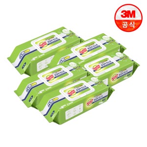 3M 물걸레 청소포 더블액션 대형 20매 5개