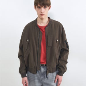 [인사일런스] 워시드 몰스킨 MA-1 KHAKI GREY IM2D4JP20KG