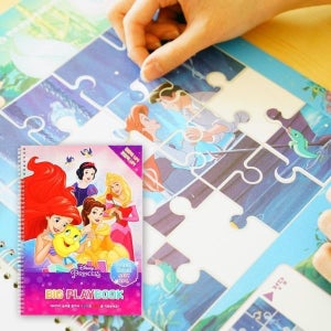 디즈니 프린세스 공주 빅 플레이북 유아 어린이 스티커 색칠 공부 놀이 색칠북 놀이북