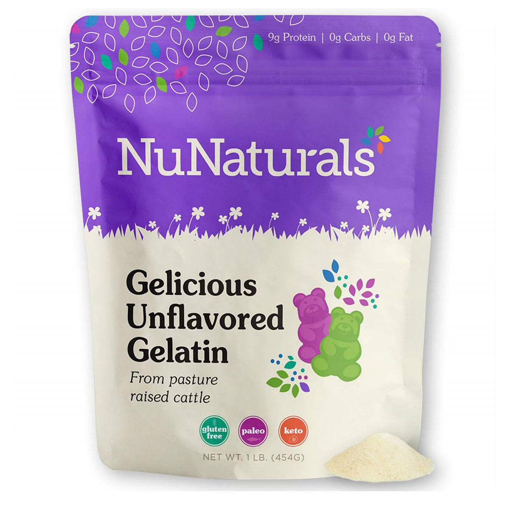 NuNaturals 누네츄럴 <b>프리미엄</b> 언플레이버드 <b>젤라틴 파우더</b> 454g 1개