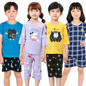 국산 아동 주니어 유아 실내복 상하벌 내의 내복 잠옷