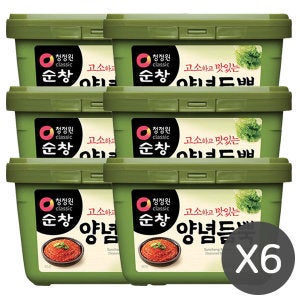 청정원 청정원 순창 양념듬뿍 쌈장 장류 고기 양념장 500gx6개